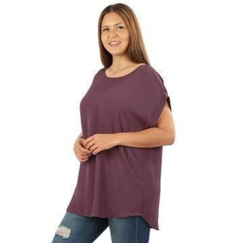 Loose Eggplant Top